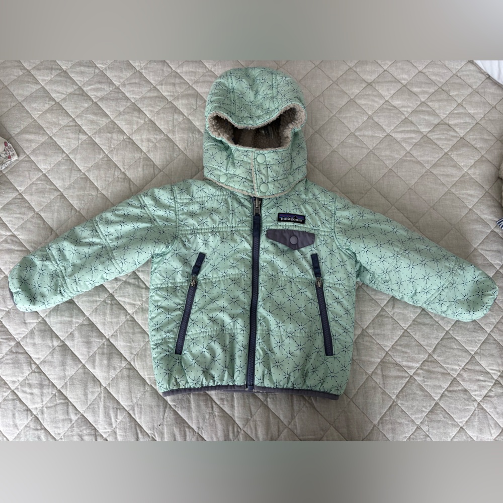 Patagonia Kids Mint Patterned Puffer Jacket